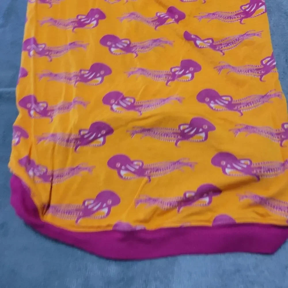 Kickee Dog Shirt‎ Size Large Apricot Octopus Matching Fun Bamboo Comfort Stretch